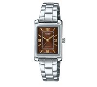Casio Analog Stainless Steel Brown Dial Quartz LTP-1234DD-5A Womens Ladies Watch