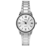 Casio Analog Stainless Steel Silver Dial Quartz LTP-1303DD-7AV Women's Watch