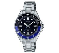 Casio Analogico Acciaio Inossidabile Nero Al Quarzo MDV10D1A2 50M Orologio Uomo