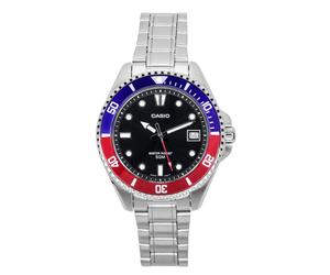 Casio Analogico Pepsi Bezel Giappone Mov't Al Quarzo MDV-10D-1A3 Orologio Uomo