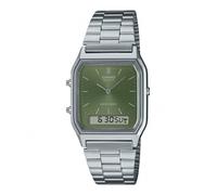 CASIO AQ-230A-3AMQYES OROLOGIO UOMO DONNA ACCIAIO QUADRATO VINTAGE SOTTOCOSTO