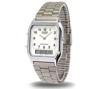 CASIO AQ-230A-7BMQ OROLOGIO UOMO DONNA ACCIAIO QUADRATO VINTAGE SOTTOCOSTO