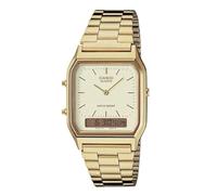 Casio AQ230GA-9D Men's Analog Digital Dual Time Gold Tone Metal Band Watch
