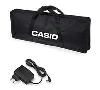 CASIO - Borsa custodia per Trasporto Tastiera Elettronica Casio (61 Tasti) + Alimentatore Casio AD-E95100LG AC Adaptor, Nero
