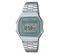 Casio Casual Quarzo Verde Quadrante In Acciaio Inox A168WA-3A Orologio da Uomo