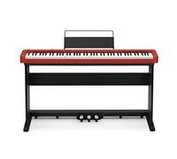 Casio CDP-S160RDSET Set pianoforte digitale rosso con 88 tasti pesati, 10 suoni, supporto nero e pedale triplo