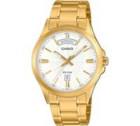 CASIO CELESTIA CLASSIC MTP-1381GD-7AVDF, orologio da uomo con movimento al quarzo, display analogico e cinturino in acciaio inox, colore: oro