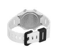 Casio Orologio da uomo, quadrante nero, cinturino bianco
