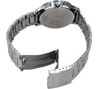 Casio Orologio analogico da uomo con quadrante blu, marrone chiaro::blu, Cinturino