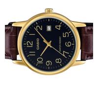 CASIO MTP-V002GL-1BUDF OROLOGIO UOMO PELLE MARRONE DATA DORATO 38mm SOTTOCOSTO