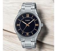 CASIO MTP-V005D-1B5UDF OROLOGIO UOMO ACCIAIO NERO 40mm NUMERI ROMANI SOTTOCOSTO