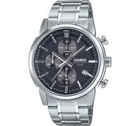 Casio Collection - Orologio Da Polso Da Uomo Al Quarzo Classico Bracciale E Cassa In Acciaio Inox Di Colore Grigio Quadrante Analogico Nero - MTP-E510D-1A1