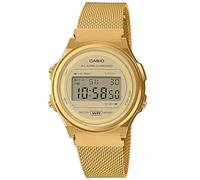 Casio Collection Vintage Unisex Digital Watch with Stainless Steel Strap