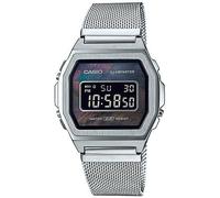 Casio Collection Womens Digital Watch with Stainless Steel Strap