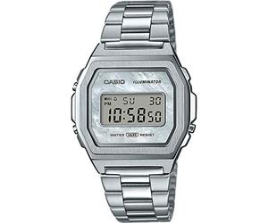 Casio Collection Womens Digital Watch with Stainless Steel Strap