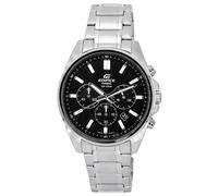 Casio Cronografo Quarzo Quadrante Nero Acciaio Inox EFV-650D-1A Orologio da Uomo