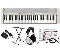 Casio CT-S1 Educational Pack with Stand and eMedia Instructional Software, AC Adapter and Headphones, White