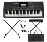 Casio CT-X5000 Tastiera top di gamma con 61 tasti sensibili al tocco, 800 suoni, 235 ritmi di accompagnamento, pitch wheel e sistema di altoparlanti ad alta potenza, nera