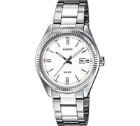 CASIO da donna vintage indici data analogico acciaio neobrite ghiera zigrinata