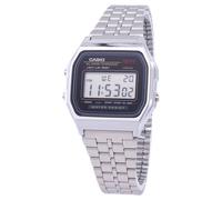 Casio Digital Alarm Chrono Stainless Steel A159WA-N1DF Men's Watch