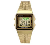 Casio Digital Ora Mondiale Sveglia Tono Oro A500WGA-1DF Orologio da Uomo