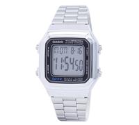 Casio Digital Sveglia Chrono Dual Time A178WA-1ADF WR Orologio da Uomo