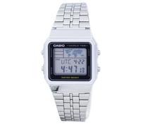 Casio Digital Sveglia Ora Mondiale Timer Cronometro A500WA-1DF Orologio da Uomo