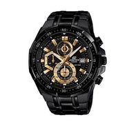 Casio Edifice EFR-539BK-1A Uomo Cronografo Nero Oro Abito Sportivo Acciaio In...