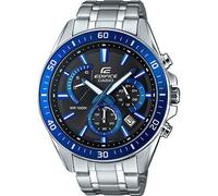 Casio Edifice EFR-552D-1A2VUEF Men's Chronograph Watch - Black Dial with Blue Accents, Stainless Steel Bracelet