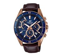 Casio Edifice EFR-552GL-2AVUDF Cinturino in pelle marrone con quadrante blu a...