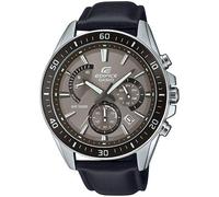 Casio Edifice EFR-552L-5AVUEF Men's Chronograph Watch with Brown Dial and Leather Strap