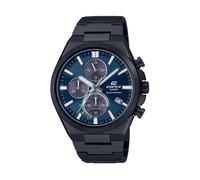 Casio Edifice EFS-S630DC-2AVUEF Men's Solar Chronograph Watch - Blue Dial, Black Ion-Plated Stainless Steel Bracelet