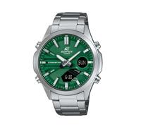 Casio Edifice EFV-C120D-3AEF Men's Analog-Digital Watch - Green Dial, Stainless Steel Bracelet