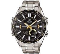 Casio EDIFICE Orologio, Robusta Cassa, 10 BAR, Nero/Giallo, Uomo con Cinturino in Acciaio Inox EFV-C100D-1BVEF