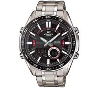 Casio EDIFICE Orologio, Robusta Cassa, 10 BAR, Nero, Uomo con Cinturino in Acciaio Inox EFV-C100D-1AVEF