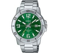 Casio Enticer MTP-VD01D-3BV - Orologio da polso da uomo, sportivo, analogico, in acciaio inox, colore: verde