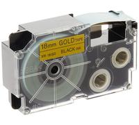 Casio Europe XR-18GD1 Coloured Tape 18 mm Black on Gold