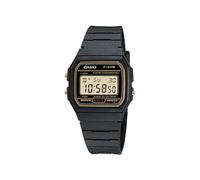 Casio F91WG-9 - Orologio digitale da uomo con cronografo e cronografo, cinturino nero, quadrante dorato, Oro, Cronografo, digitale