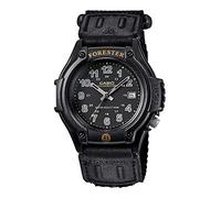 Casio FT500WC-1BV Orologio analogico da uomo con luce a LED, quadrante nero, cinturino in velcro, nero, Orologio analogico