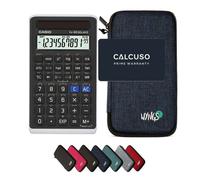 Casio fx-82 Solar II con Custodia Protettiva WYNGS inclusa Blu - Calcolatrice Scientifica - Pacchetto Base