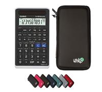 Casio fx-82 Solar II con Custodia Protettiva WYNGS inclusa Nero - Calcolatrice Scientifica - Pacchetto Base