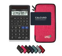 Casio fx-82 Solar II con Custodia Protettiva WYNGS inclusa Rosa - Calcolatrice Scientifica - Pacchetto Base