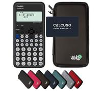 Casio fx-82DE CW ClassWiz con Custodia Protettiva WYNGS inclusa Nero - Calcolatrice Scientifica - Pacchetto Base (Tedesco)