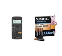 Casio FX-82DE X ClassWiz Calcolatrice tecnico-scientifica + Duracell Optimum confezione da 4 AAA