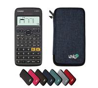 Casio fx-82DE X ClassWiz con Custodia Protettiva WYNGS inclusa Blu - Calcolatrice Scientifica - Pacchetto Base (Tedesco)