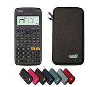 Casio fx-82DE X ClassWiz con Custodia Protettiva WYNGS inclusa Grigio Scuro - Calcolatrice Scientifica - Pacchetto Base (Tedesco)
