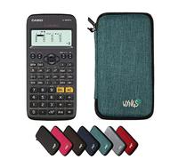 Casio fx-82DE X ClassWiz con Custodia Protettiva WYNGS inclusa Turchese - Calcolatrice Scientifica - Pacchetto Base (Tedesco)