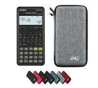Casio fx-82ES Plus 2nd edition con Custodia Protettiva WYNGS inclusa Grigio Chiaro - Calcolatrice Scientifica - Pacchetto Base