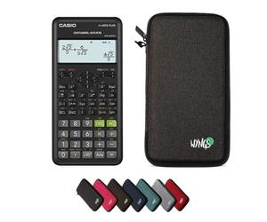 Casio fx-82ES Plus 2nd edition con Custodia Protettiva WYNGS inclusa Grigio Scuro - Calcolatrice Scientifica - Pacchetto Base
