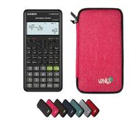 Casio fx-82ES Plus 2nd edition con Custodia Protettiva WYNGS inclusa Rosa - Calcolatrice Scientifica - Pacchetto Base